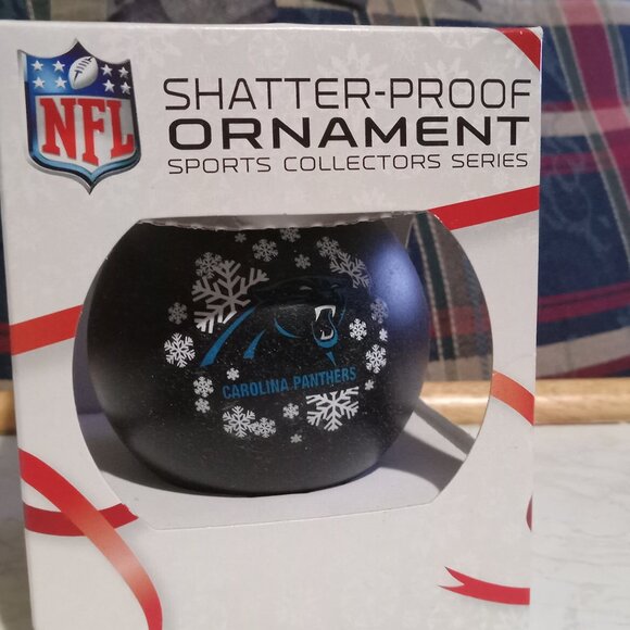 NEW Carolina Panthers NFL Snowflake Shatter-Proof Ball Christmas Ornament - Picture 2 of 4